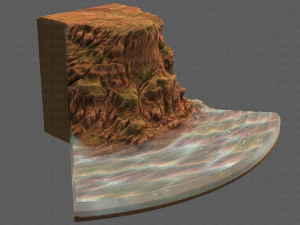 cliff lowpoly v05 3D Model
