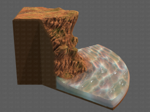 cliff lowpoly v05 3D 模型