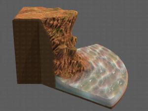 cliff lowpoly v05 3D Model