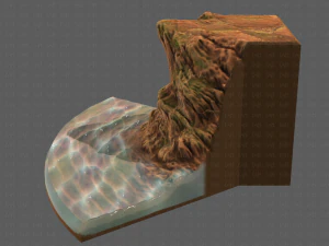 cliff lowpoly v05 3D Model