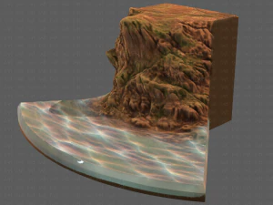 cliff lowpoly v05 3D Model