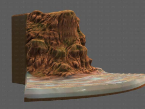 cliff lowpoly v05 3D Model