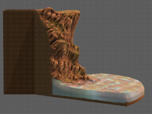cliff lowpoly v05 3D Model