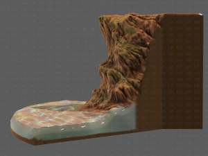 cliff lowpoly v05 3D Model