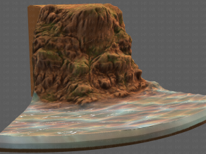 cliff lowpoly v05 3D 模型