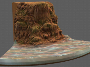 cliff lowpoly v05 3D Model
