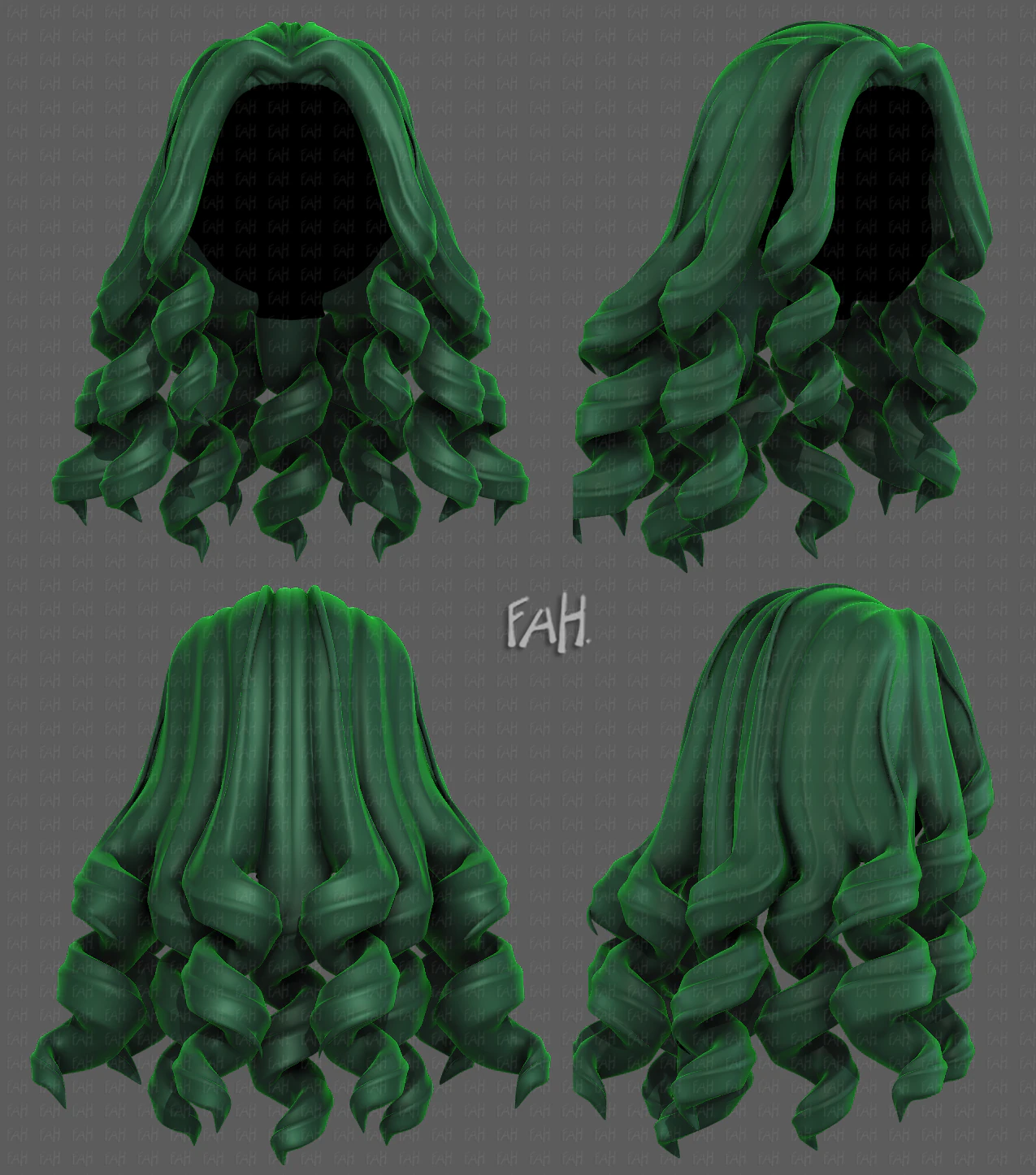 3d hair style for girl v94 3D Model .c4d .max .obj .3ds .fbx .stl .blend