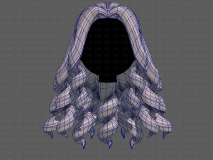 3d hair style for girl v94 3D Модель
