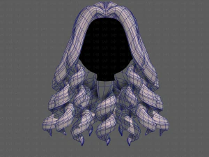 3d hair style for girl v94 3D Model