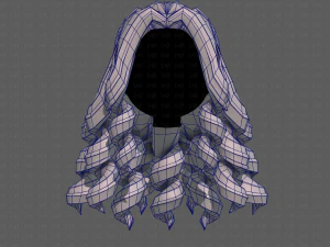 3d hair style for girl v94 3D Model