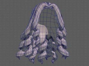 3d hair style for girl v94 3D Model