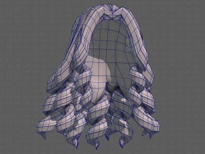 3d hair style for girl v94 3D Model