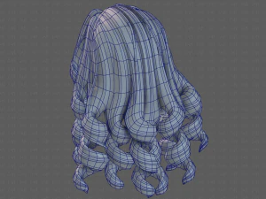 3d hair style for girl v94 3D Model