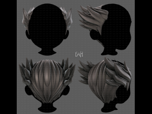 3d hair style for boy v76 3D मॉडल