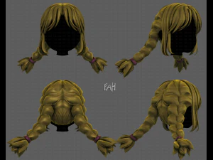 女孩 v95 的 3d 发型 3D 模型