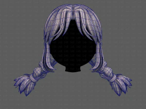 3d hair style for girl v95 3D Model