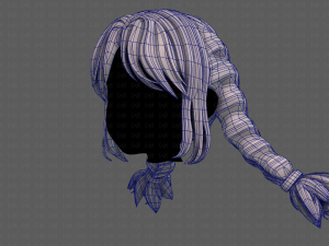 3d hair style for girl v95 3Dモデル