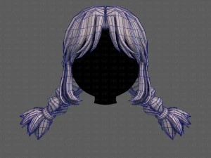 3d hair style for girl v95 3D Model
