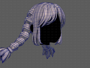 3d hair style for girl v95 3Dモデル