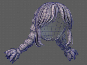 3d hair style for girl v95 3D Model