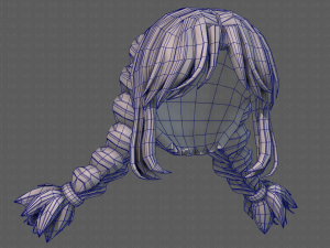 3d hair style for girl v95 3Dモデル