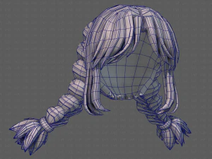 3d hair style for girl v95 3D Model