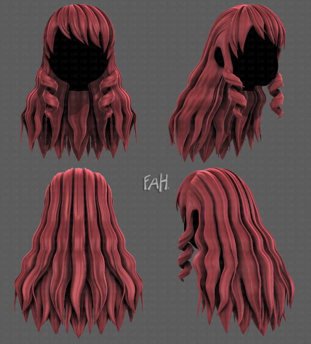 3d hair style for girl v96 3D मॉडल .c4d .max .obj .3ds .fbx .stl .blend