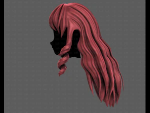 3d зачіска для дівчини v96 3D Модель