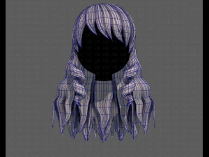 3d зачіска для дівчини v96 3D Модель