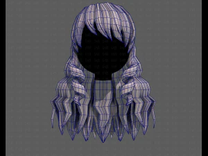 3d зачіска для дівчини v96 3D Модель