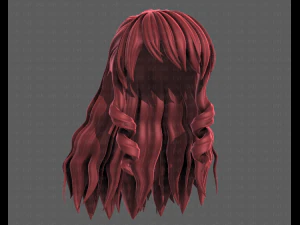 3d зачіска для дівчини v96 3D Модель