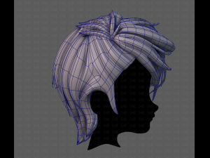 3d hair style for boy v77 Model 3D