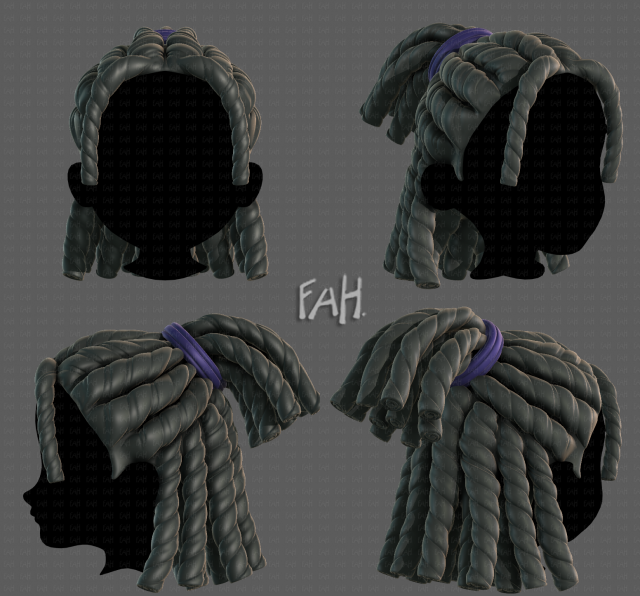 3d hair style for boy v78 3D Модель .c4d .max .obj .3ds .fbx .stl .blend 
