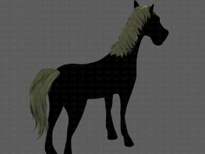 horse mane and tail v01 3Dモデル