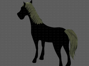 horse mane and tail v01 3Dモデル