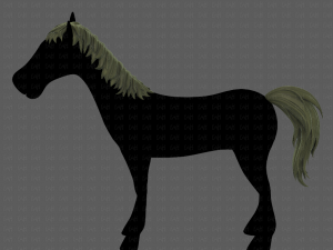 horse mane and tail v01 3Dモデル