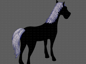 horse mane and tail v01 3Dモデル
