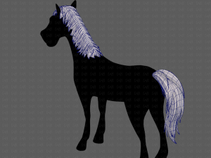 horse mane and tail v01 3Dモデル