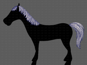 horse mane and tail v01 3Dモデル