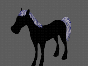 horse mane and tail v01 3Dモデル