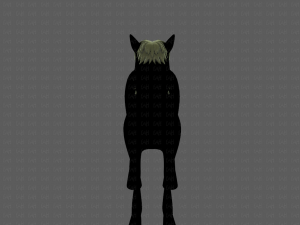 horse mane and tail v01 3Dモデル
