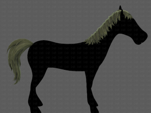 horse mane and tail v01 3Dモデル