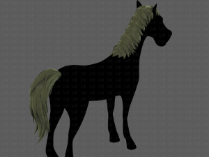 horse mane and tail v01 3Dモデル
