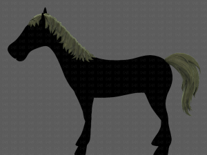 horse mane and tail v01 3Dモデル