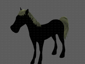 horse mane and tail v01 3Dモデル