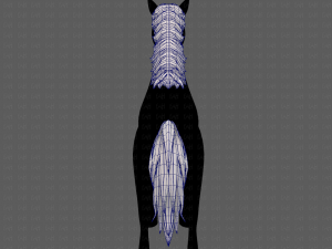 horse mane and tail v01 3Dモデル