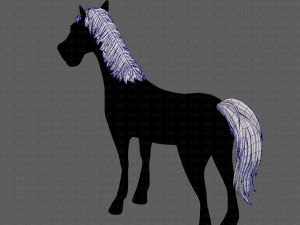 horse mane and tail v01 3Dモデル