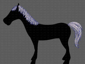 horse mane and tail v01 3Dモデル