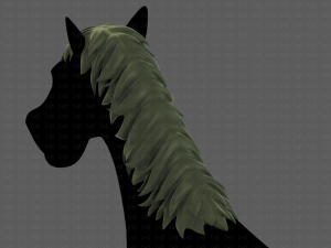 horse mane and tail v01 3Dモデル