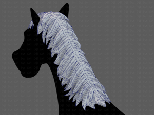 horse mane and tail v01 3Dモデル